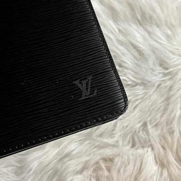 Louis Vuitton Pochette Homme Epi Black Leather Clutch Vintage Pouch Bag - Picture 3 of 14